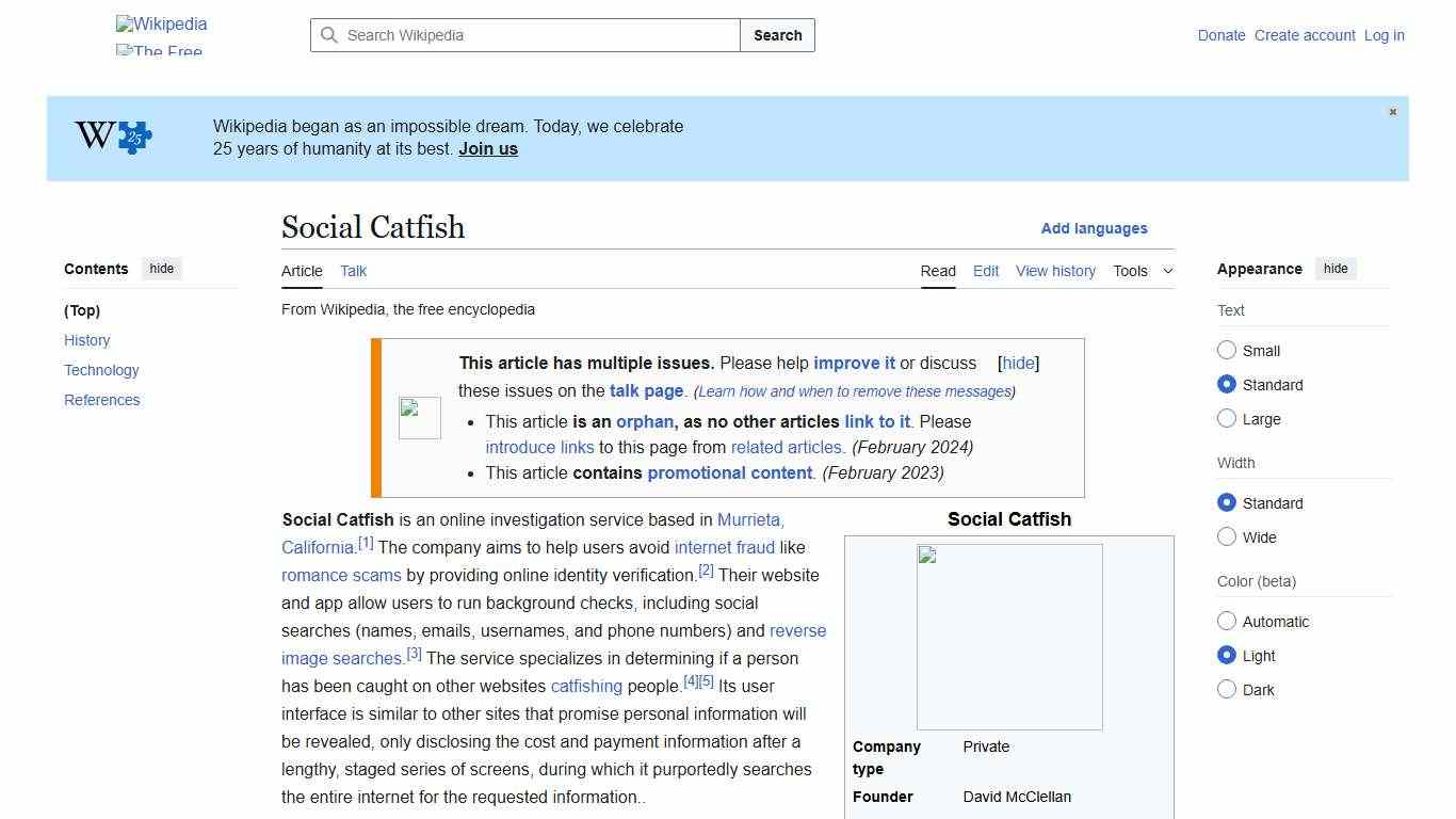 Social Catfish - Wikipedia