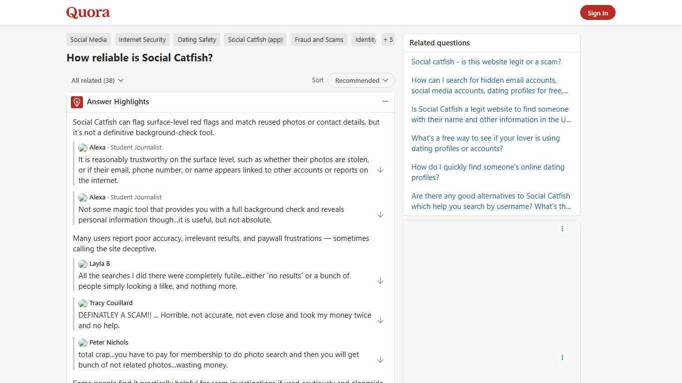 How reliable is Social Catfish? - Quora